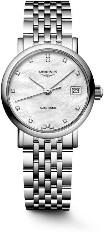 Longines Elegant L43094806, 26 mm, silbernes Metallarmband