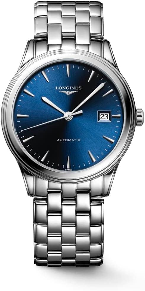 Longines Flagship Classic L49744926, 38 mm, blaues Zifferblatt, silbernes Metallarmband
