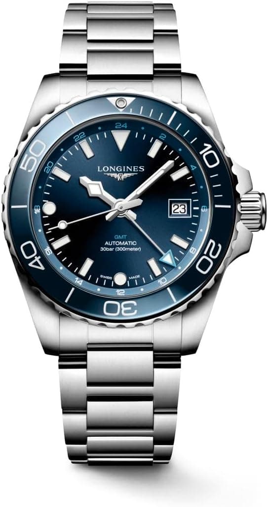 Longines HydroConquest L37904966, 41mm, Blue Dial, Silver Metal Bracelet