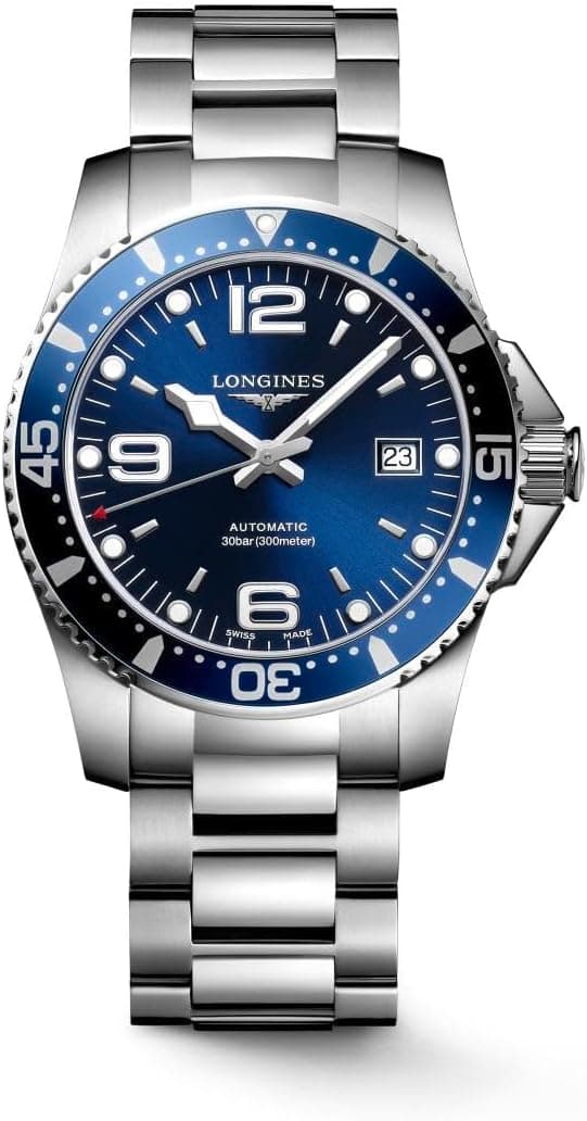 Longines HydroConquest L37424966, 41mm, Blue Dial, Silver Metal Bracelet