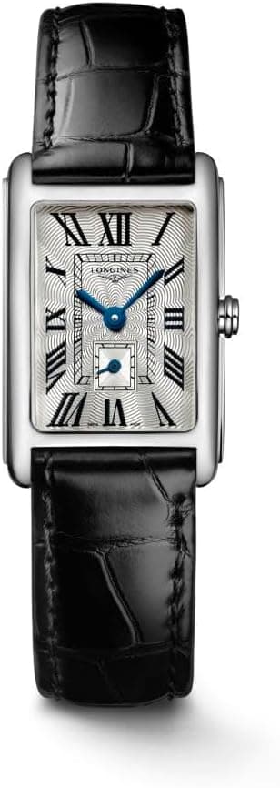 Longines Dolcevita L52554710, 21mm, Black Leather Band