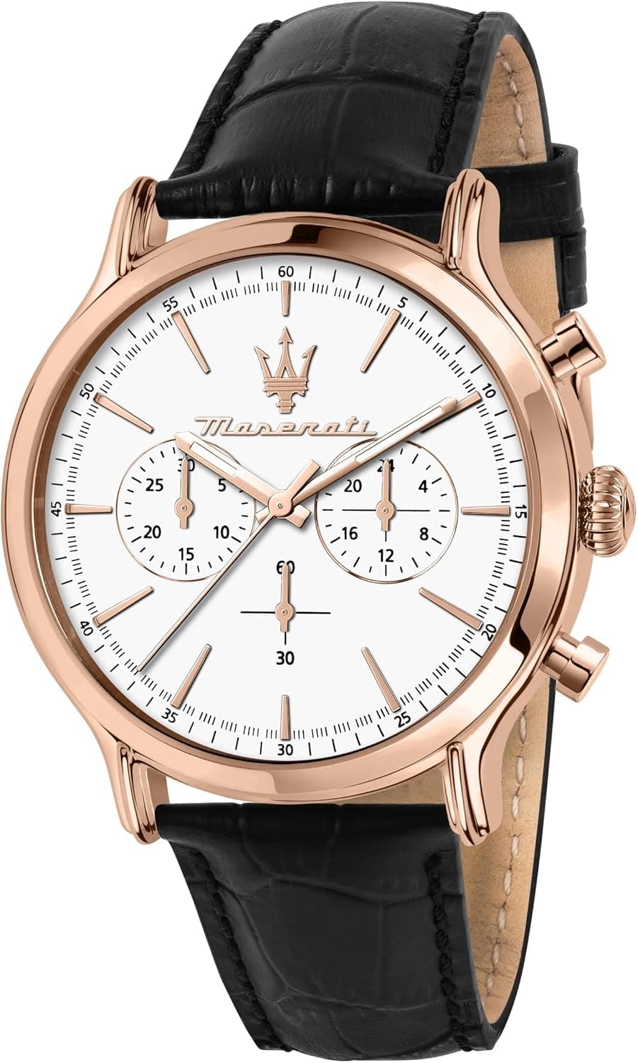 Maserati Epoca R8871618016, 42mm, White Dial, Black Stainless Steel Bracelet