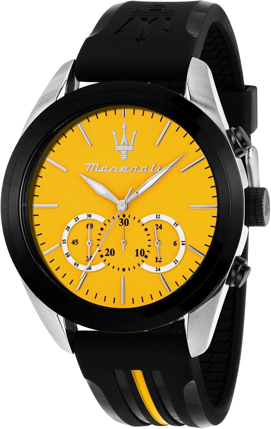 Maserati R8871612045, 45mm, Orange Dial, Silver Plastic Band