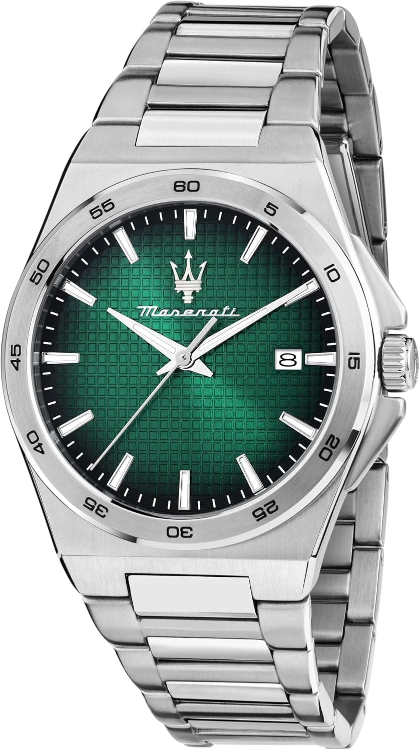 Maserati Velocità Slim R8853153003, 40mm, Green Dial, Silver Stainless Steel Bracelet