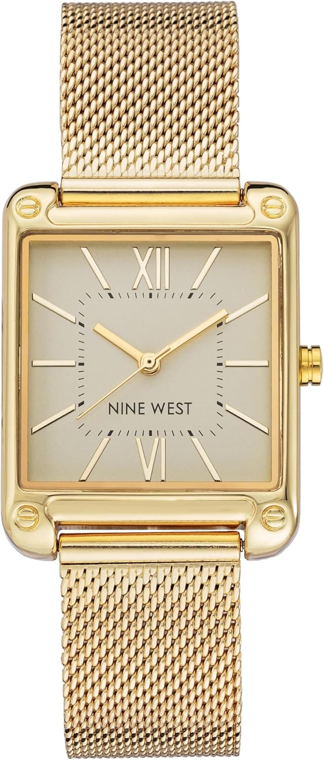 Nine West NW/2090CHGB, 29mm, Gold Stainless Steel Bracelet