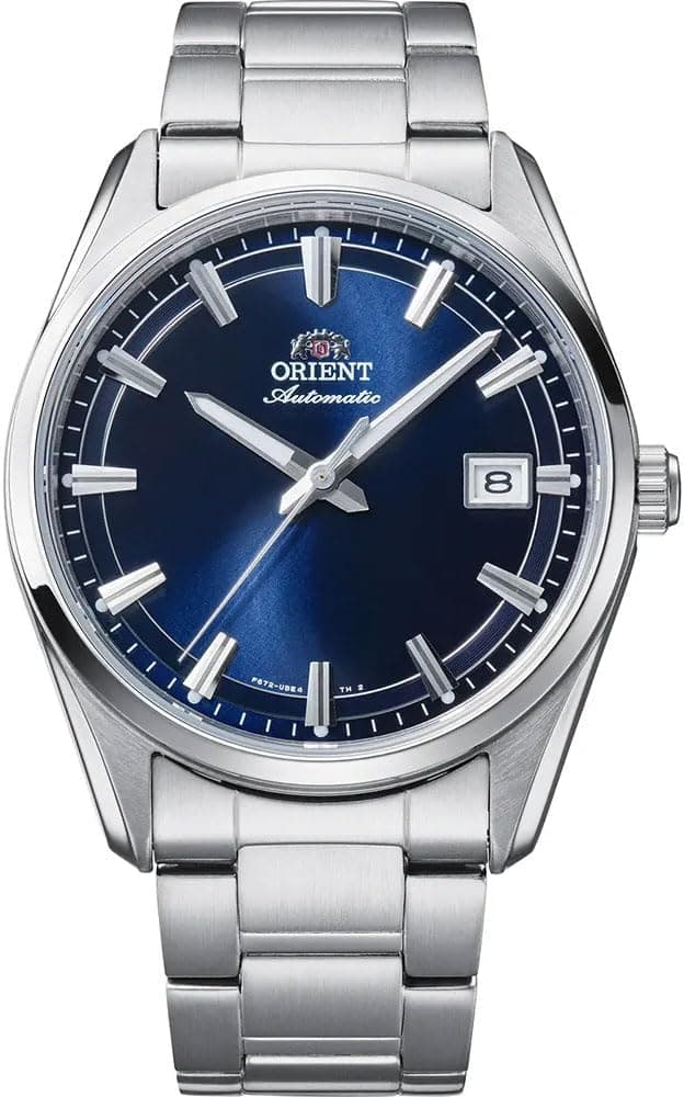 Orient Classic Stretto RA-AC0R02L, 38 mm, blaues Zifferblatt, silbernes Edelstahlarmband