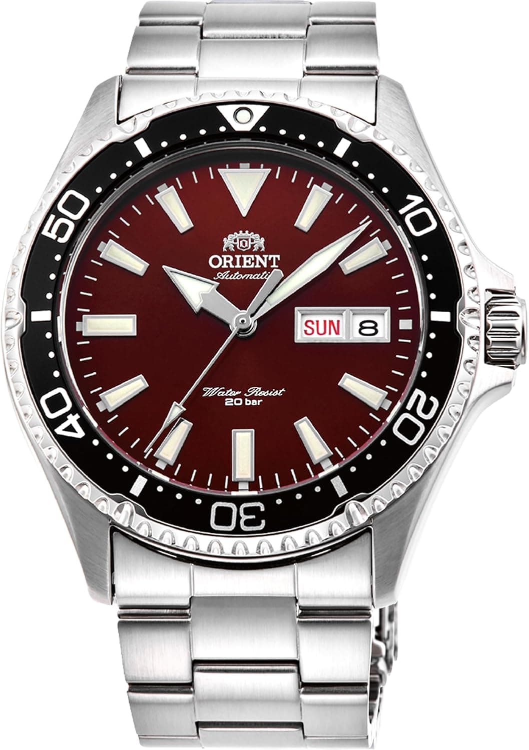 Orient RA-AA0003 42mm, Red Dial Silver Stainless steel