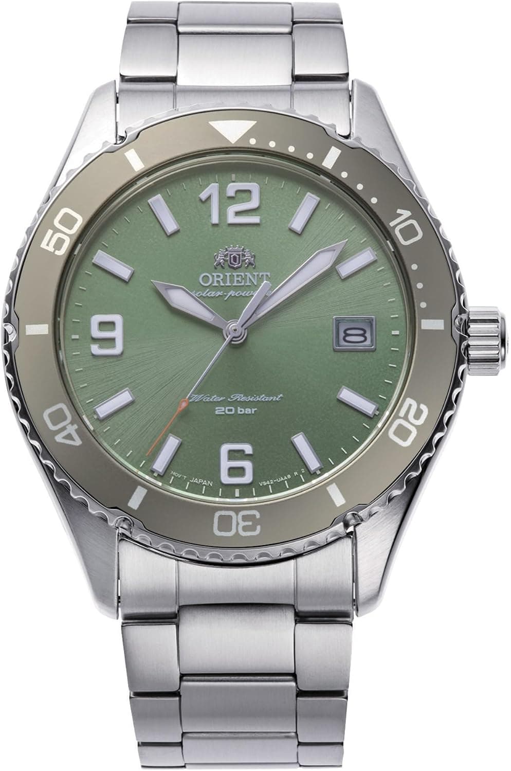 Orient Mako 40 RA-WJ0001E10B, 40 mm, graues Edelstahlarmband