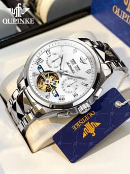 Oupinke G3186GY 40mm Mens, detail view 2