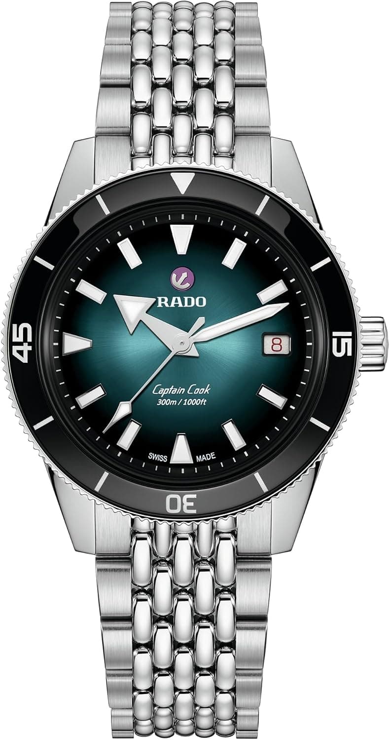 Rado Captain Cook R32223213, 39 mm, blaues Zifferblatt, silbernes Edelstahlarmband