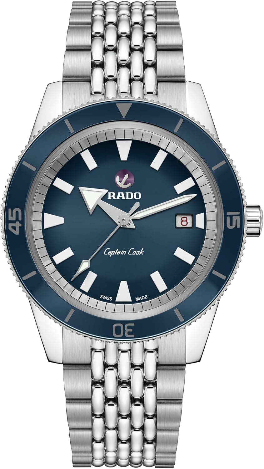 Rado Captain Cook R32505203, 42mm, Blue Dial, Silver Stainless Steel Bracelet