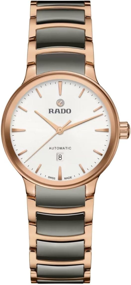 Rado Centrix, 30mm, Gümüş Kadran, Gümüş Seramik Kordon