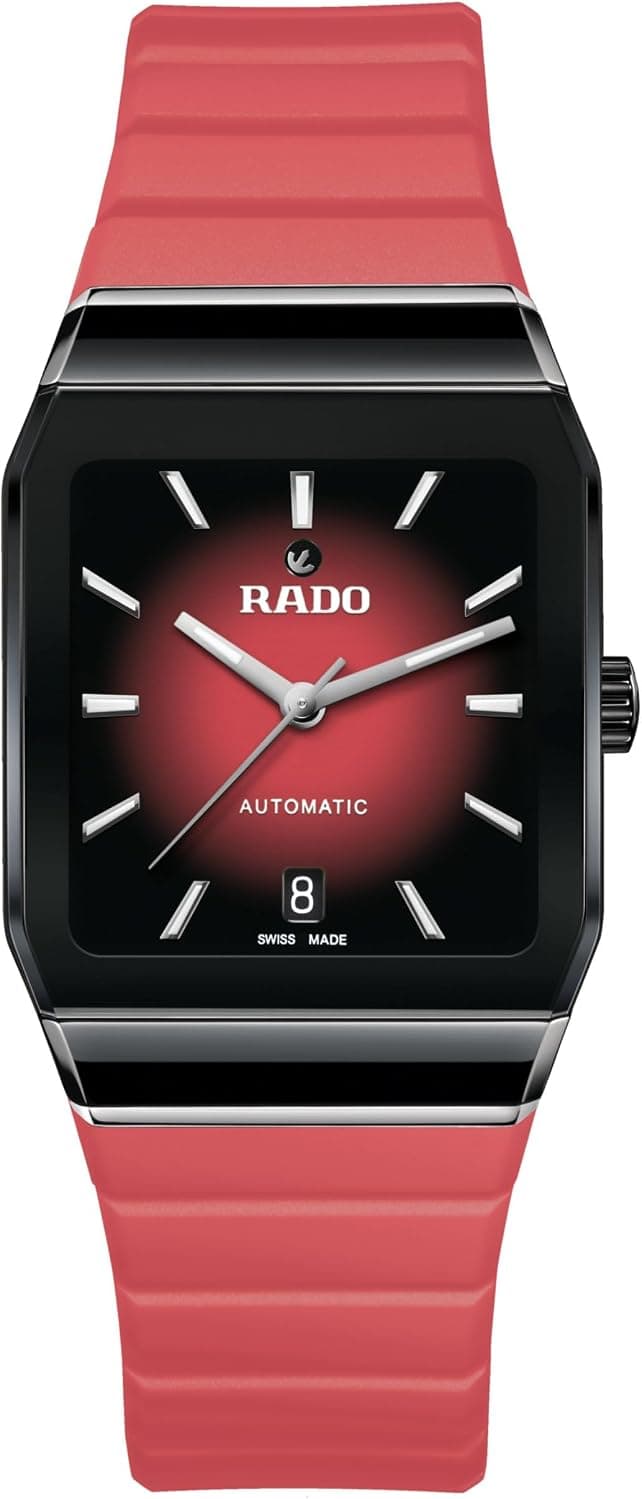 Rado Anatom R10201409, 32 mm, rotes Zifferblatt, rotes Kautschukarmband
