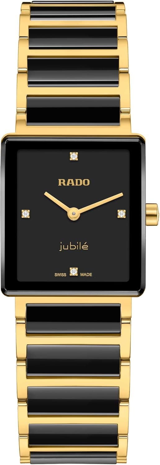 Rado Integral R20252702, 23mm, Black Dial, Two-Tone Stainless Steel Bracelet