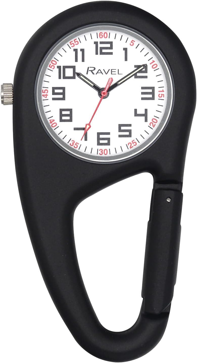 Ravel Belt Clip R1105.03C, 36mm, White Dial, Metal Bracelet