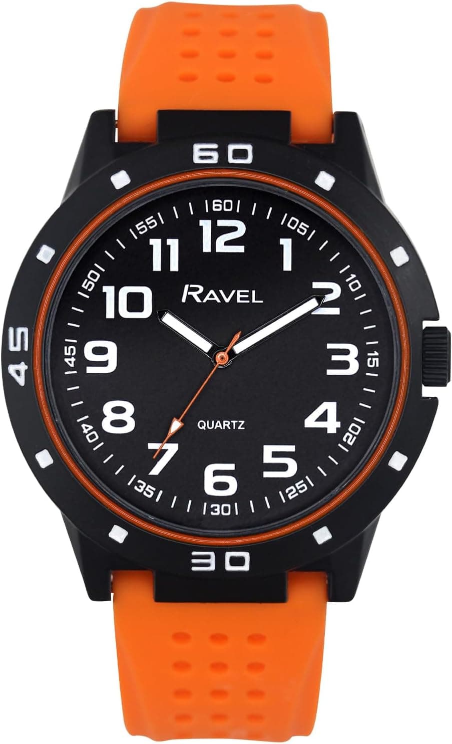 Ravel Black Cased Sports with Colour RS004.08, 45mm, Black Dial