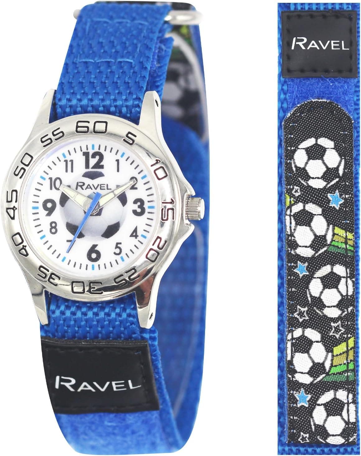 Ravel Children's Football R1507.62, 28mm, White Dial, Green Nylon Band