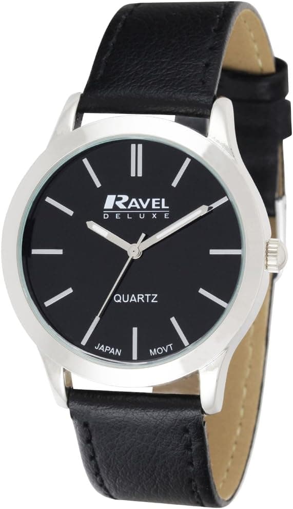 Ravel Deluxe Classic RD005.1GL, 39mm, Black Dial, Leather Band