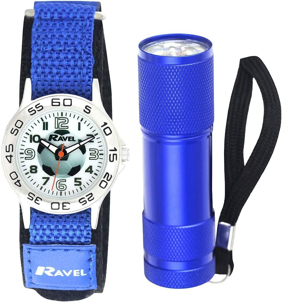 Ravel Football R4402, 27mm, Multicolor Dial, Blue Nylon Band