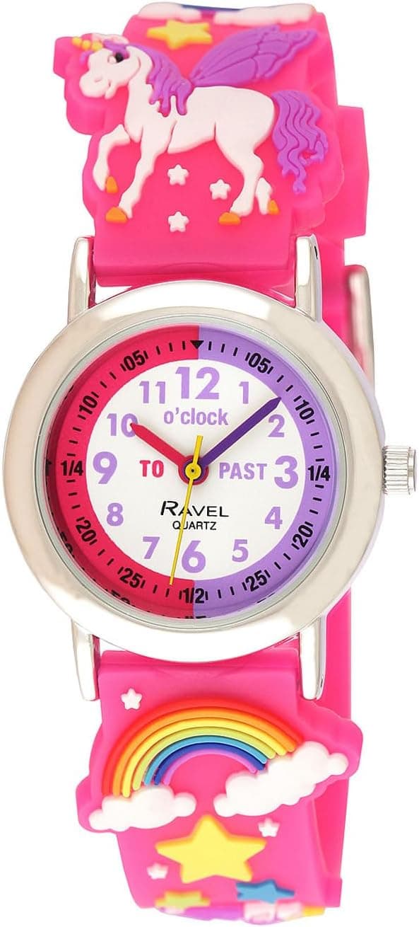 Ravel Girl's Unicorn Time Teacher R1513.79, 27mm, White Dial