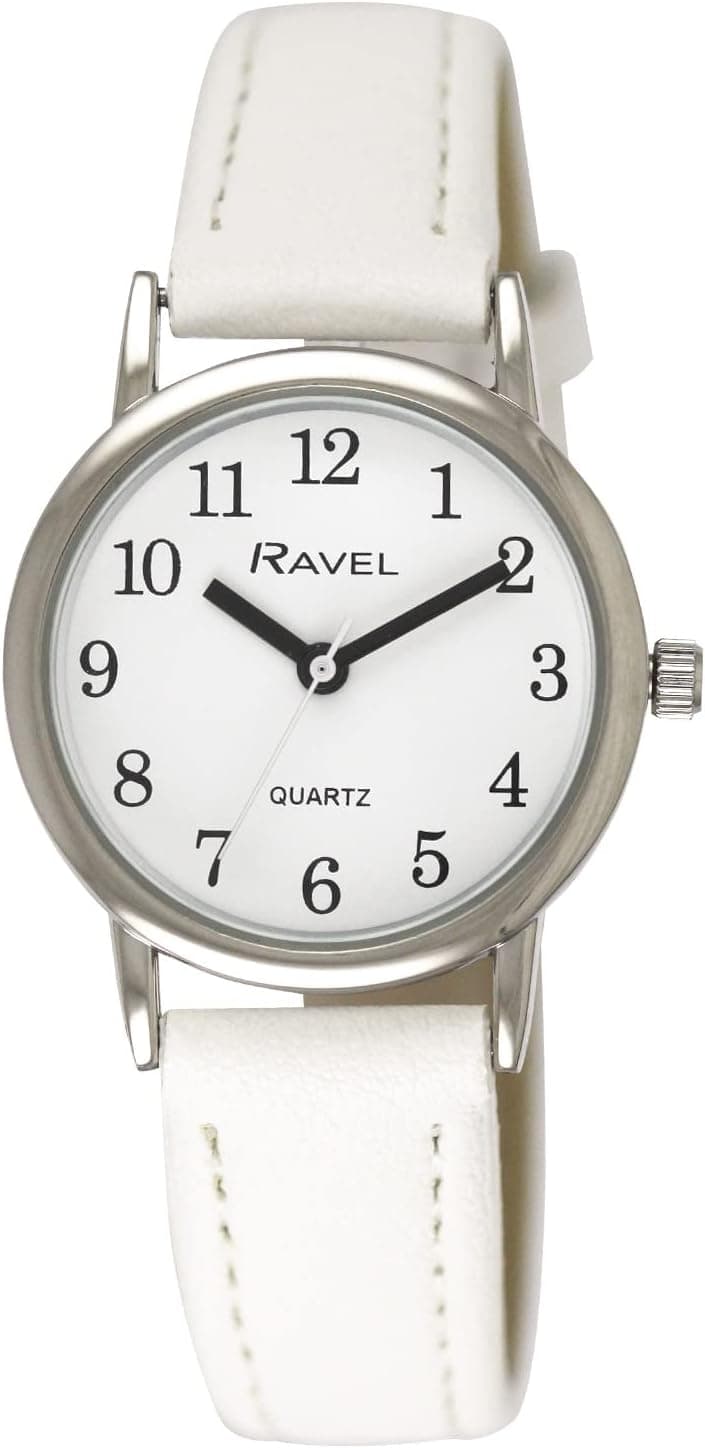 Ravel Pastel-Colored R0137.04.2, 27mm, White Dial, Pink Polyurethane Band
