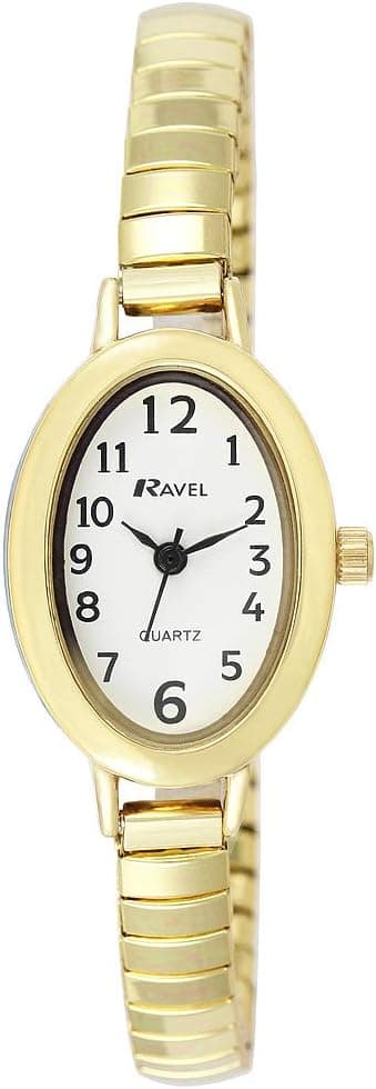 Ravel Petite Oval R0202.01.2, 20mm, White Dial, Silver Stainless Steel Bracelet