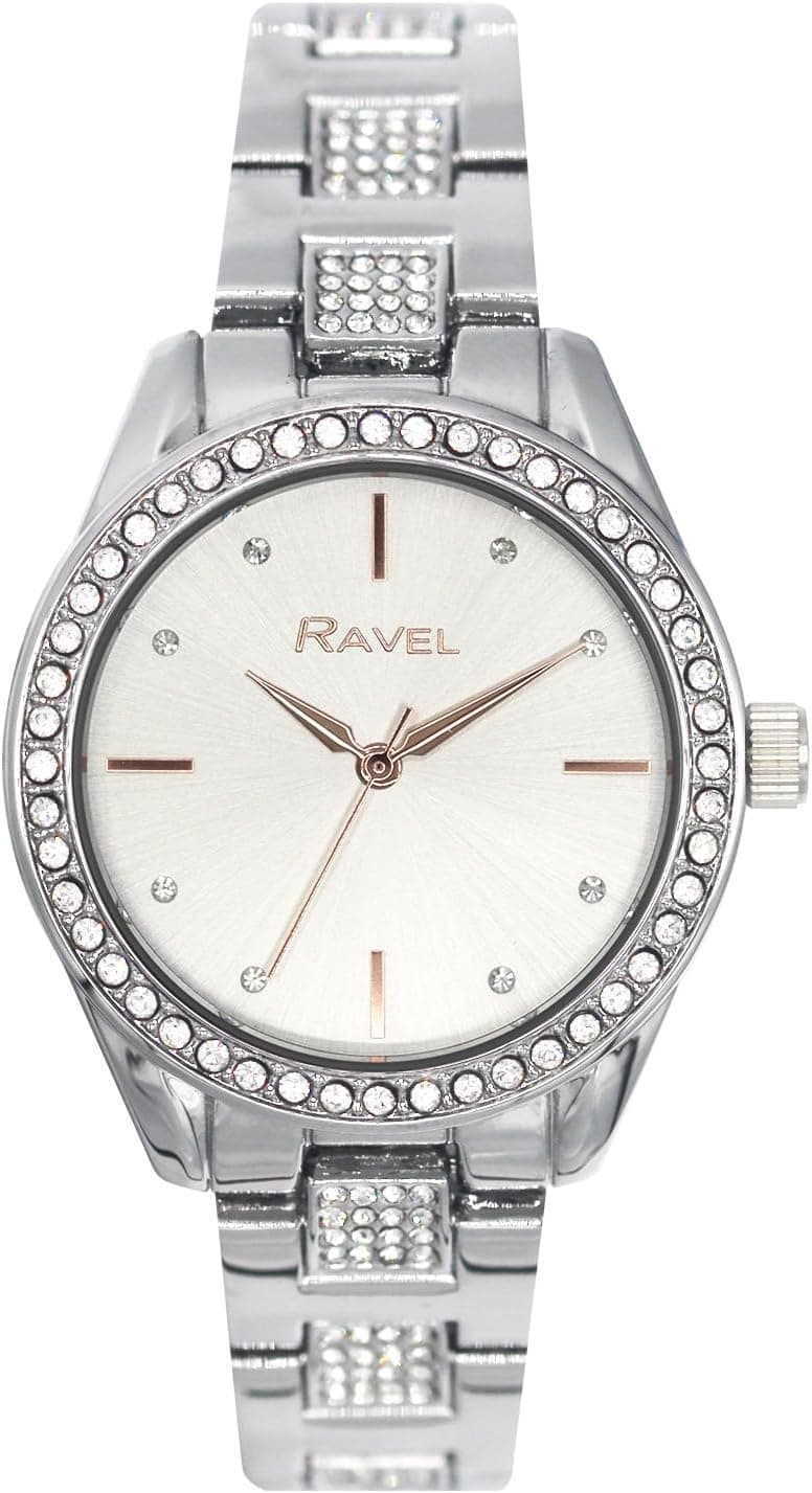 Ravel Plus RPJ004L, 34mm, Silver Dial, Metal Bracelet