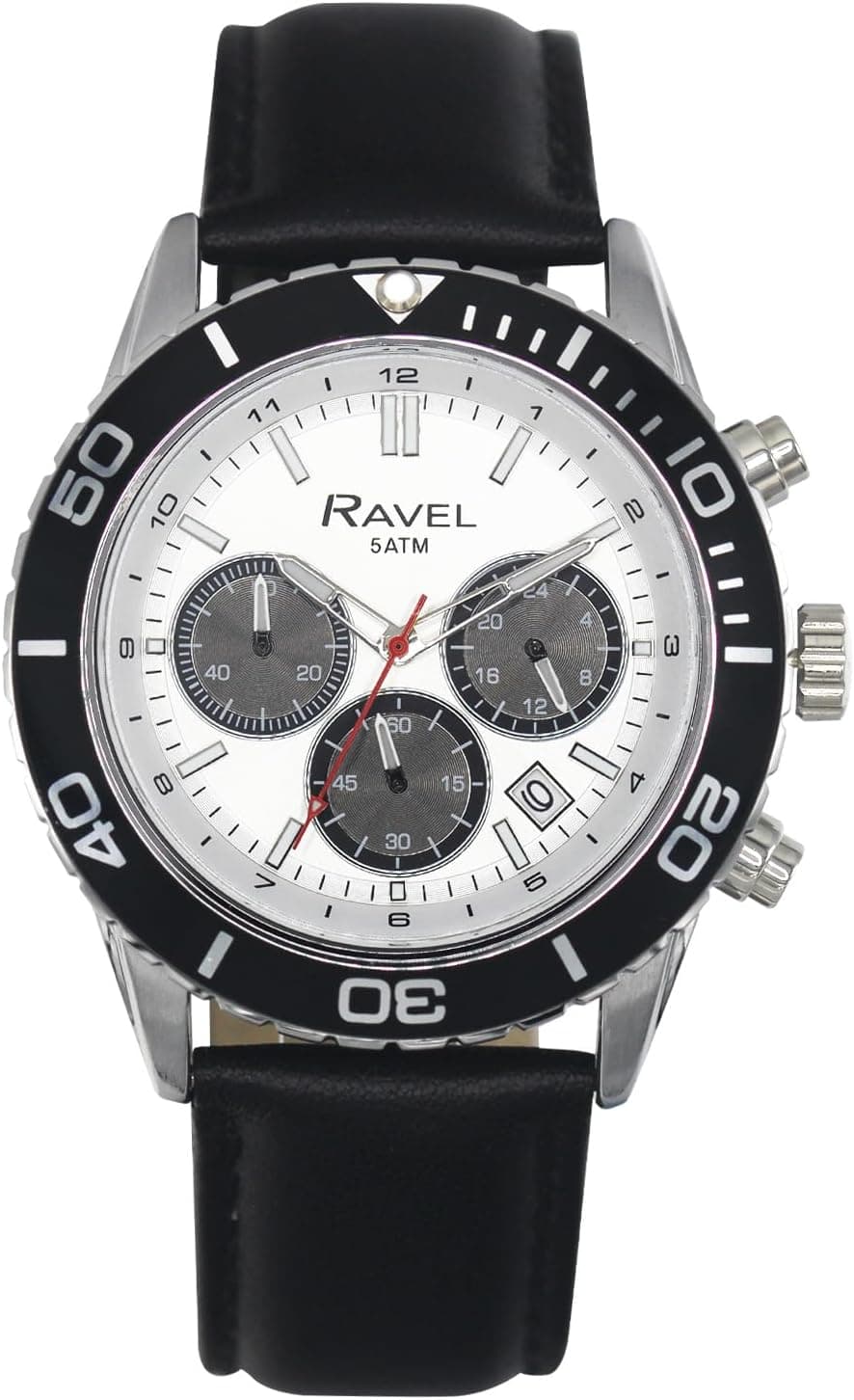 Ravel Plus RP.CHR-008M, 42mm, Multicolor Dial, Leather Band