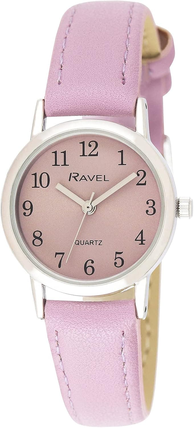 Ravel R0138.07.2, 27mm, Purple Dial, Pink Faux Leather Band