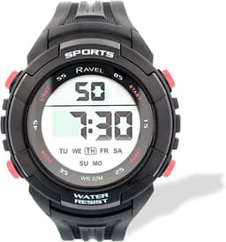 Ravel Round 3ATM with Light - RDG.14.27 - Black/Red 46mm Mens, primary image