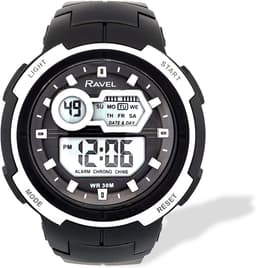 Ravel Round 3ATM with Light - RDG.14.40 - Black/Silver 46mm Mens, primary image