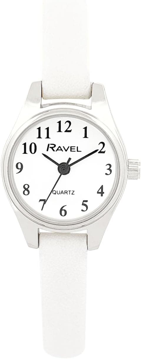 Ravel Small Cocktail R0124.04.2, 24mm, White Dial, Silver Faux Leather Band