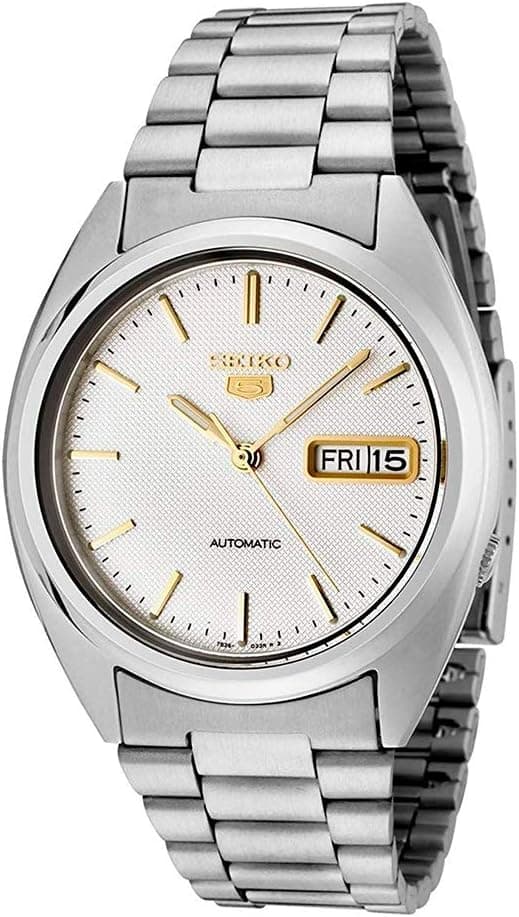 Seiko SNXG47 Seiko 5 White Dial Stainless 37mm, White Dial
