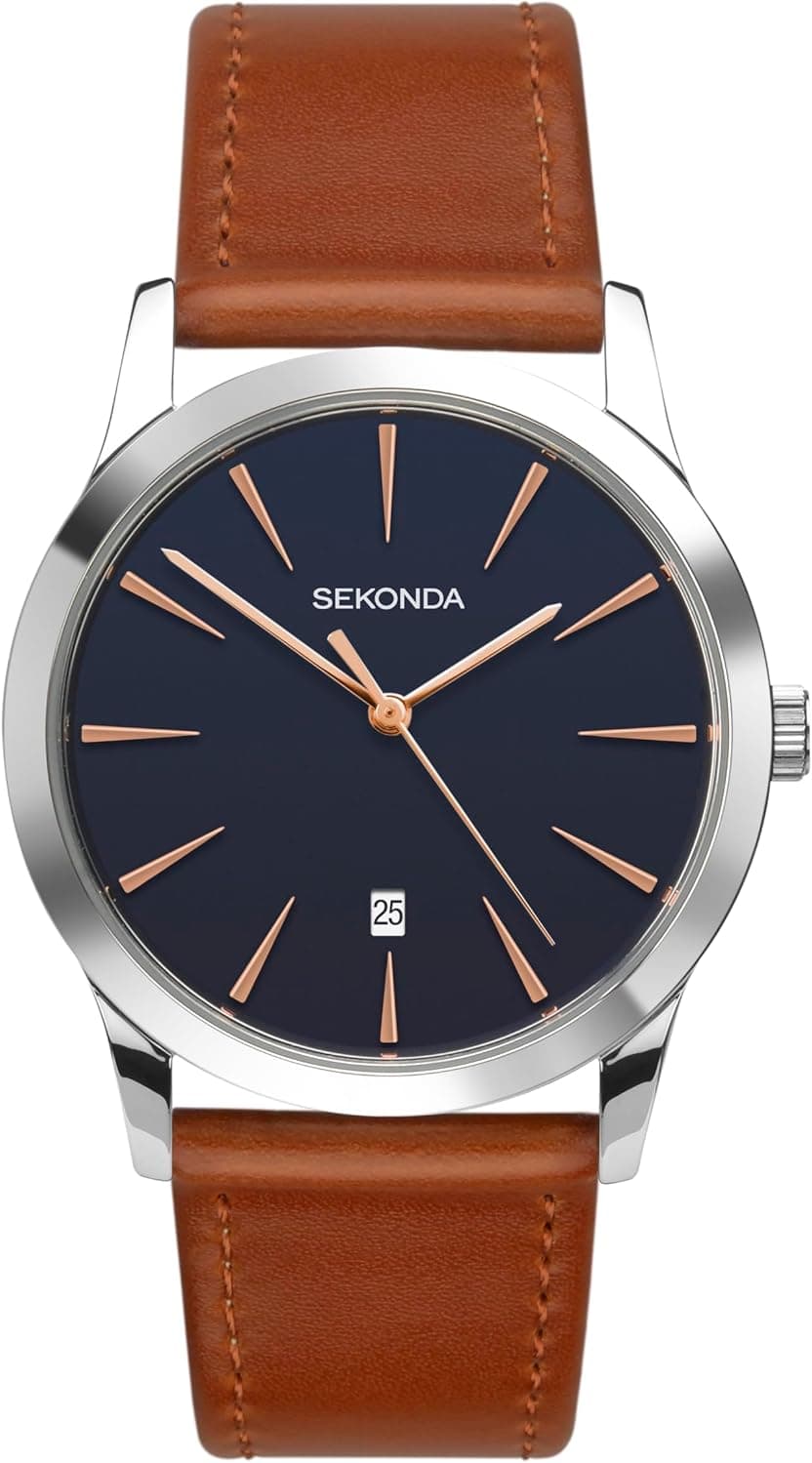 Sekonda Midnight 1559.27, 40mm, Blue Dial, Anthracite Polyurethane Band