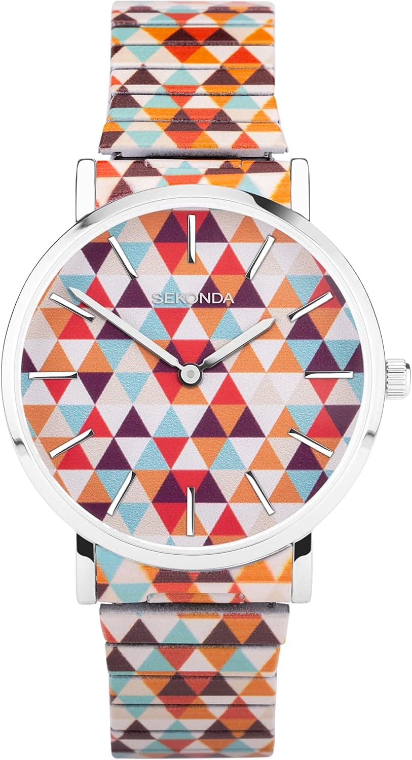 Sekonda Maxima 40577-AMZUK, 38mm, Multicolor Dial, Silver Stainless Steel Bracelet