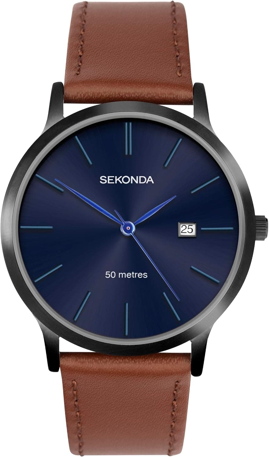 Sekonda Bergen 1775, 40mm, Black Dial, Black Aluminum Bracelet