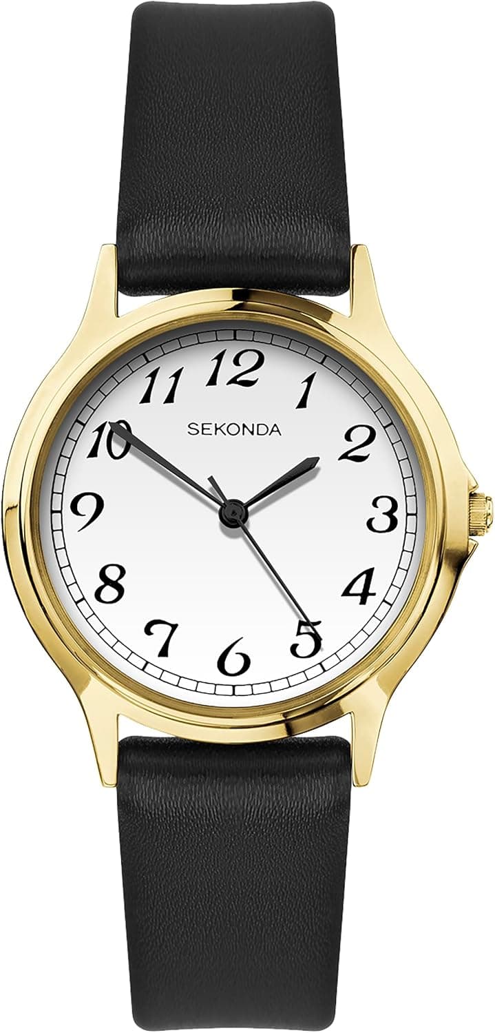 Sekonda Clarke 4134, 27mm, White Dial, Rose Gold Leather Band