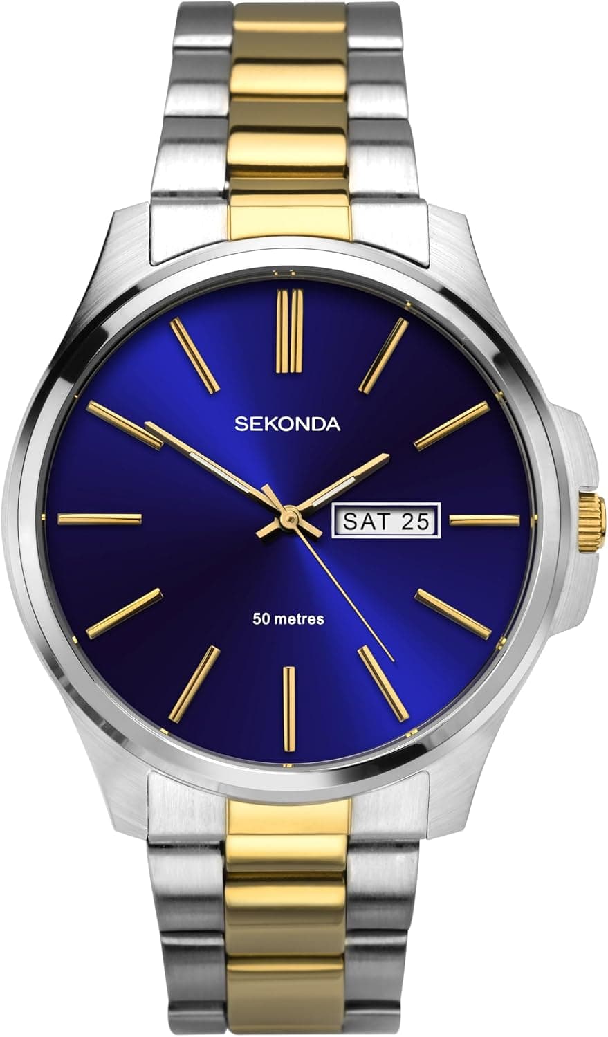 Sekonda Jones 1440.27, 40mm, Blue Dial, Silver Stainless Steel Bracelet