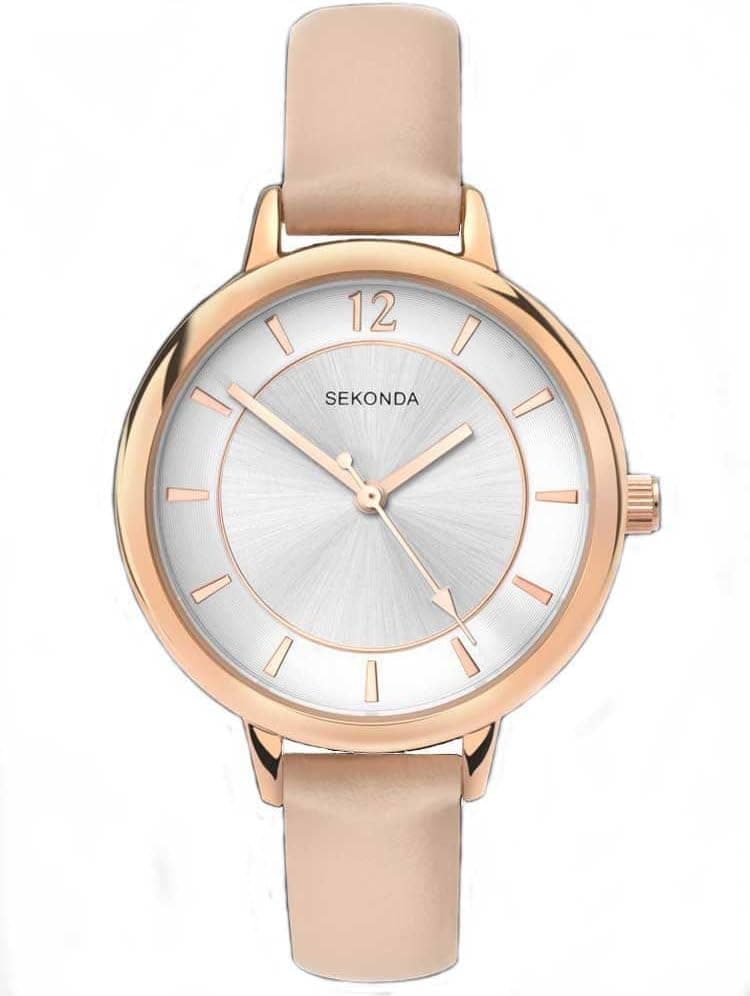 Sekonda Maisy 2137.27, 34mm, Silver Dial, White Polyurethane Band