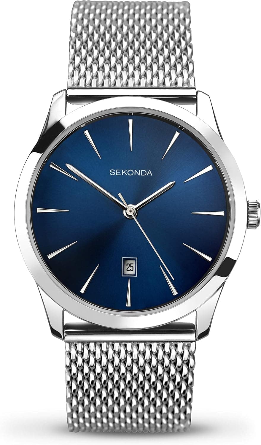 Sekonda Malmo 1065.27, 40mm, Blue Dial, Silver Stainless Steel Bracelet