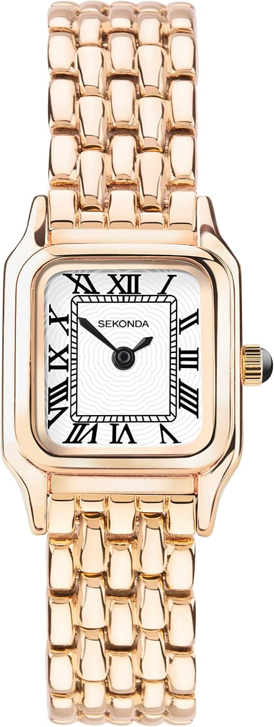Sekonda Monica 40556, 20mm, White Dial, Gold Metal Bracelet