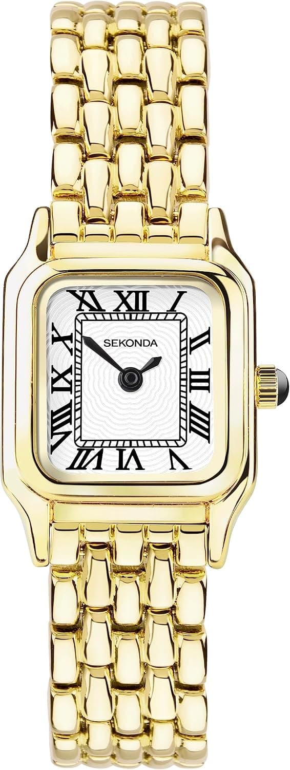 Sekonda MONICA40144, 20mm, White Dial, Gold Metal Bracelet
