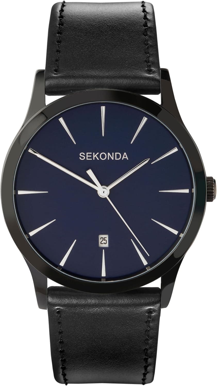 Sekonda Herren-Quarzuhr 3536.27, 40mm, Blue Dial, Polyurethane Band