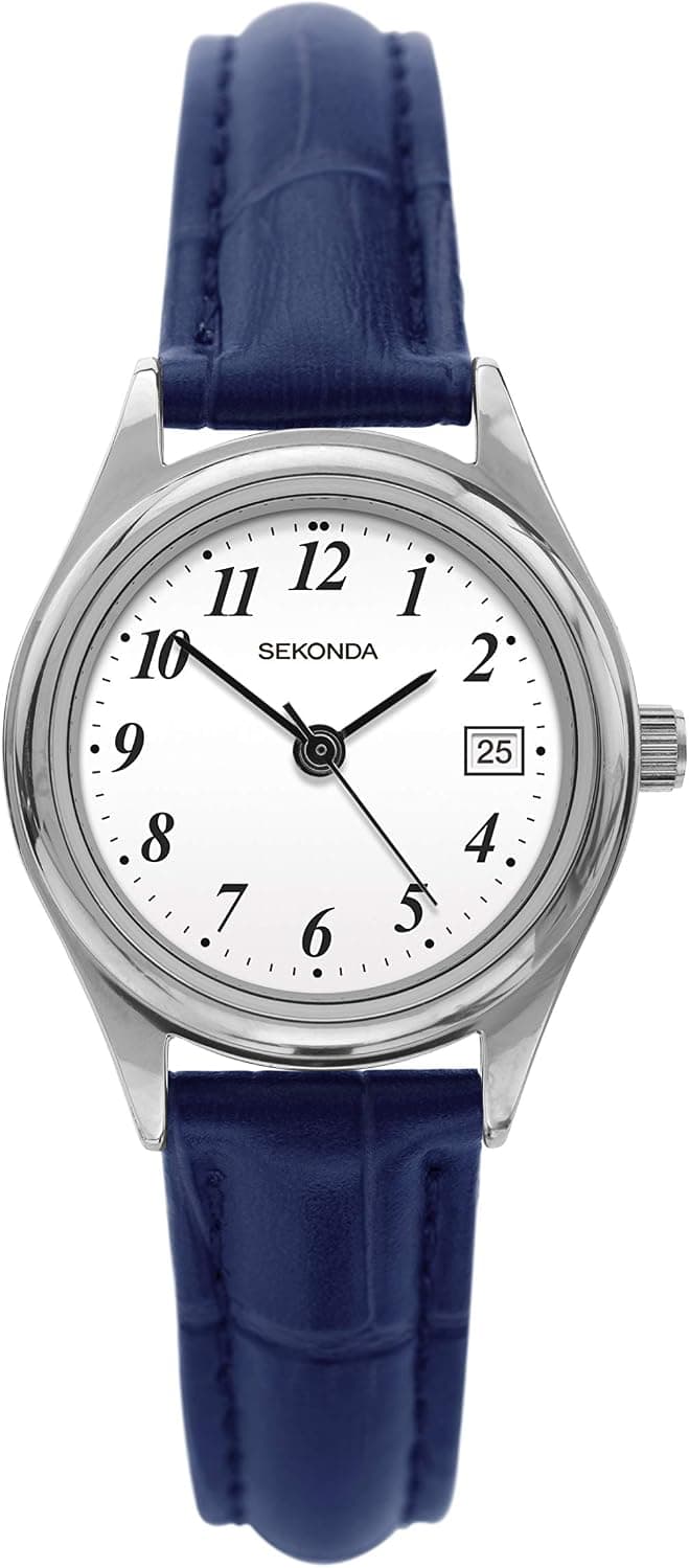 Sekonda Robinson 2902, 25mm, White Dial, Silver Leather Band