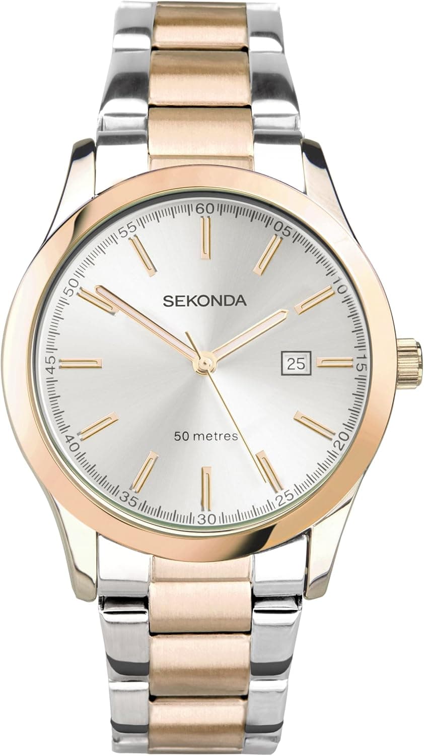 Sekonda Taylor 40474, 34mm, Silver Dial, Silver Stainless Steel Bracelet