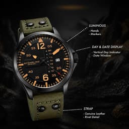 Stuhrling Original Aviator 43mm Mens, detail view 7