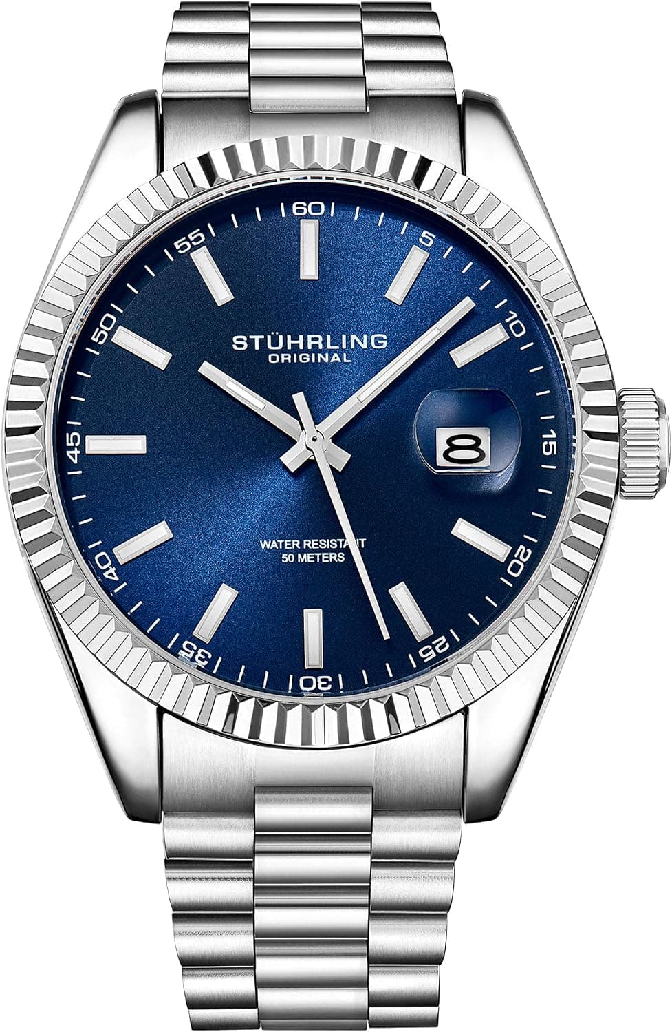 Stuhrling Original Lineage 42mm, Blue Dial Silver Stainless steel