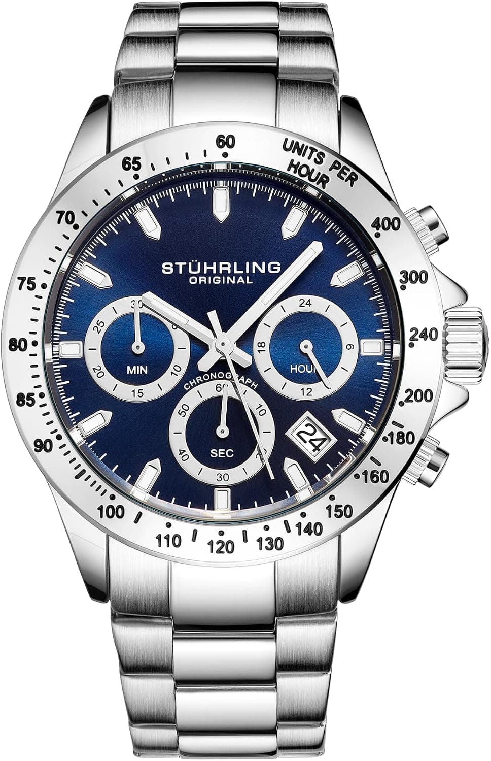 Stuhrling Original Ultima 3960 Chronograph 48mm, Blue Dial
