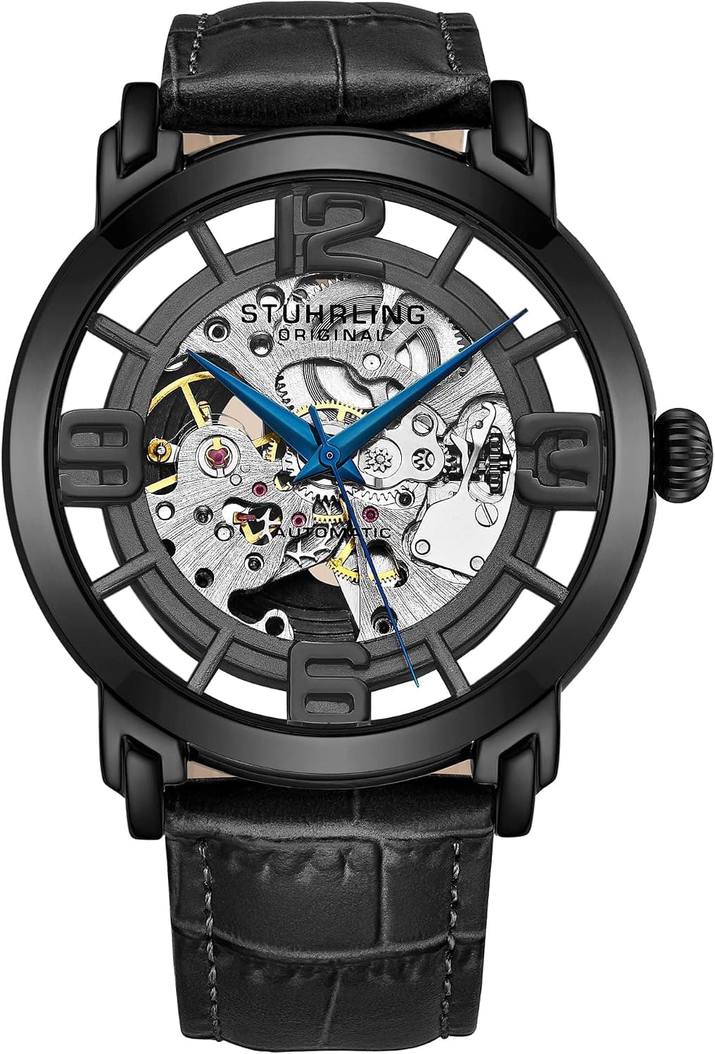 Stuhrling Original Winchester 44mm, Silver Dial Black Leather