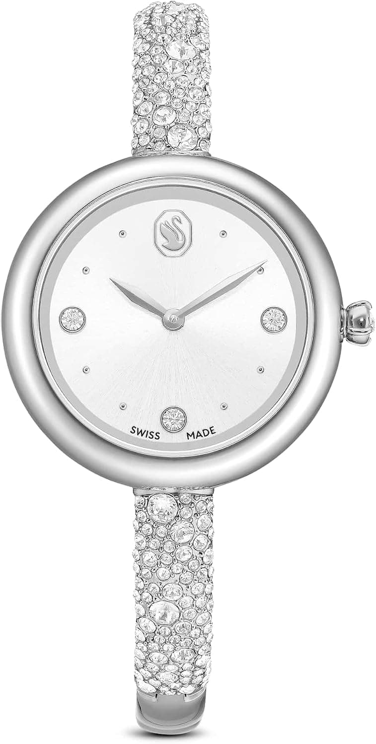 Swarovski Sublima 5730369, 28mm, Gümüş Kadran, Gümüş Metal Kordon